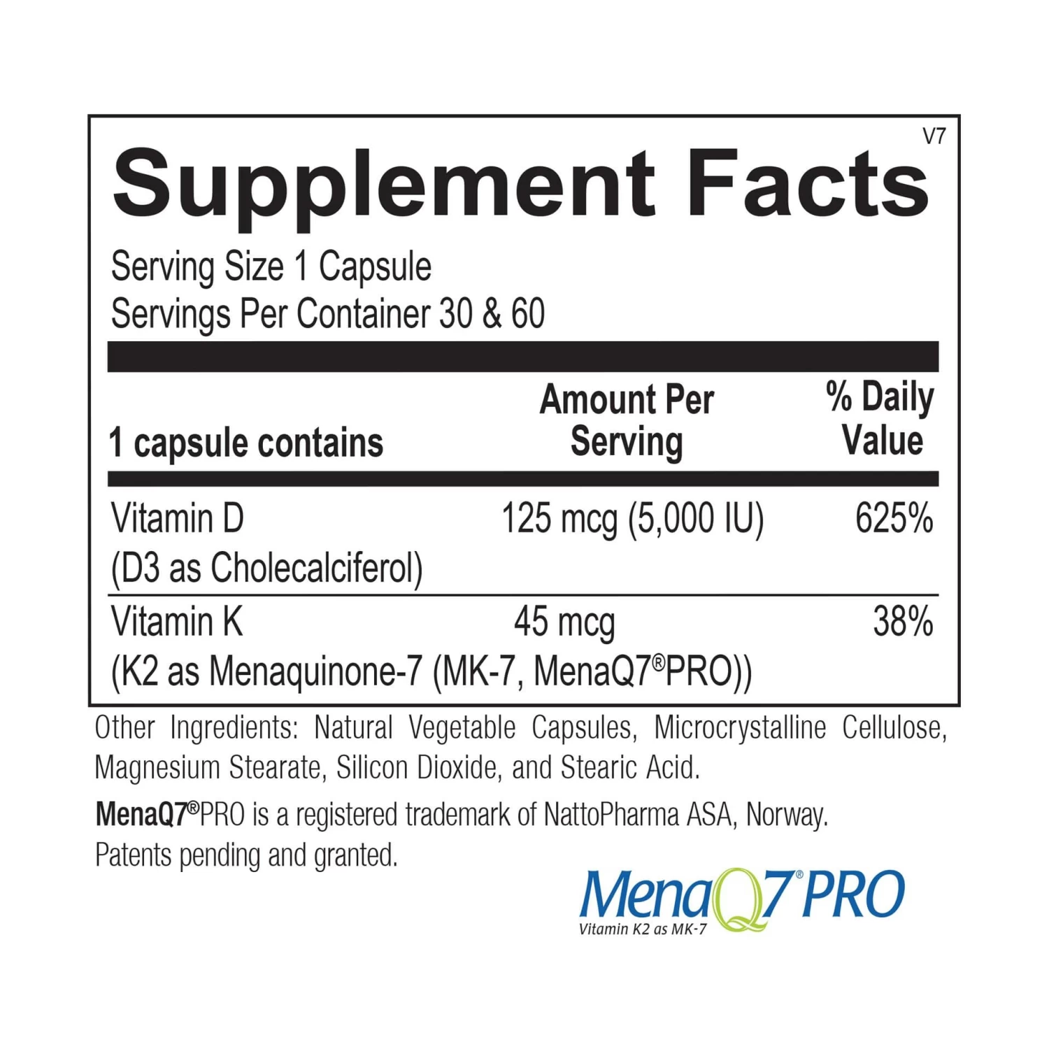 Vitamin D3/K2 (Capsules) 2 Vitamin D3/K2 (Capsules) - Image 2